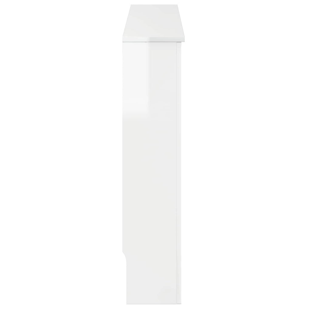 vidaXL Pokrywa Grzejnika Biały wysoki połysk 172 x 19 x 81,5 cm