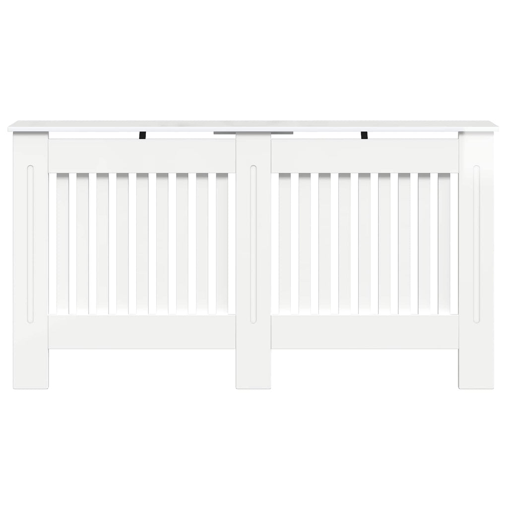 vidaXL Pokrywa Grzejnika Biały wysoki połysk 152 x 19 x 81,5 cm