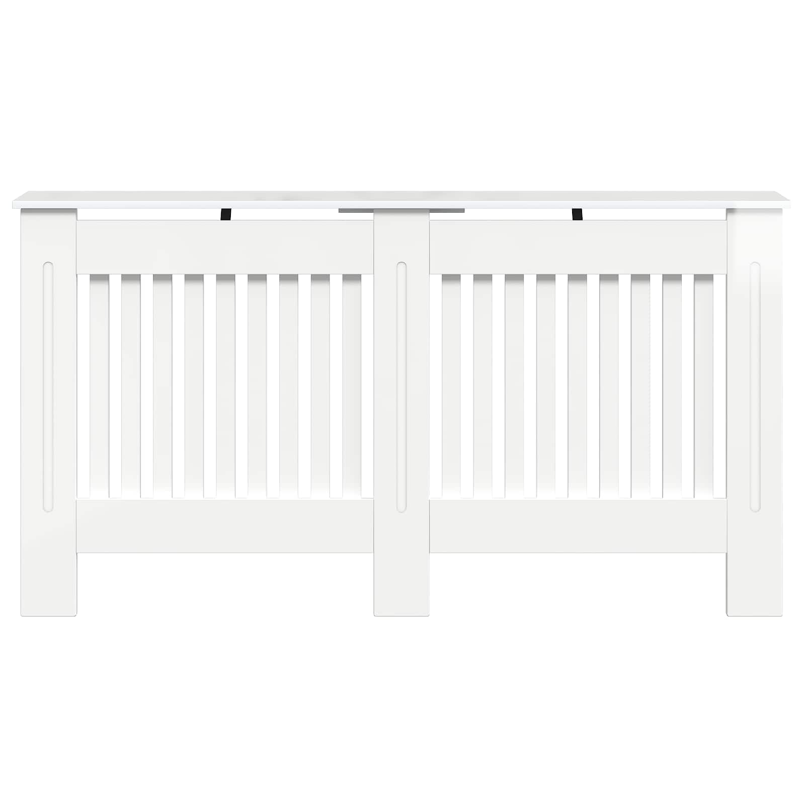 vidaXL Pokrywa Grzejnika Biały wysoki połysk 152 x 19 x 81,5 cm