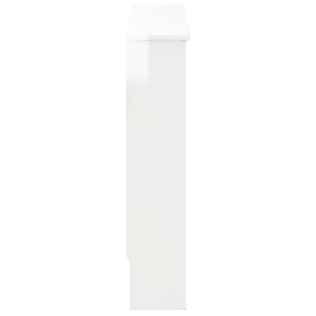 vidaXL Pokrywa Grzejnika Biały wysoki połysk 152 x 19 x 81,5 cm