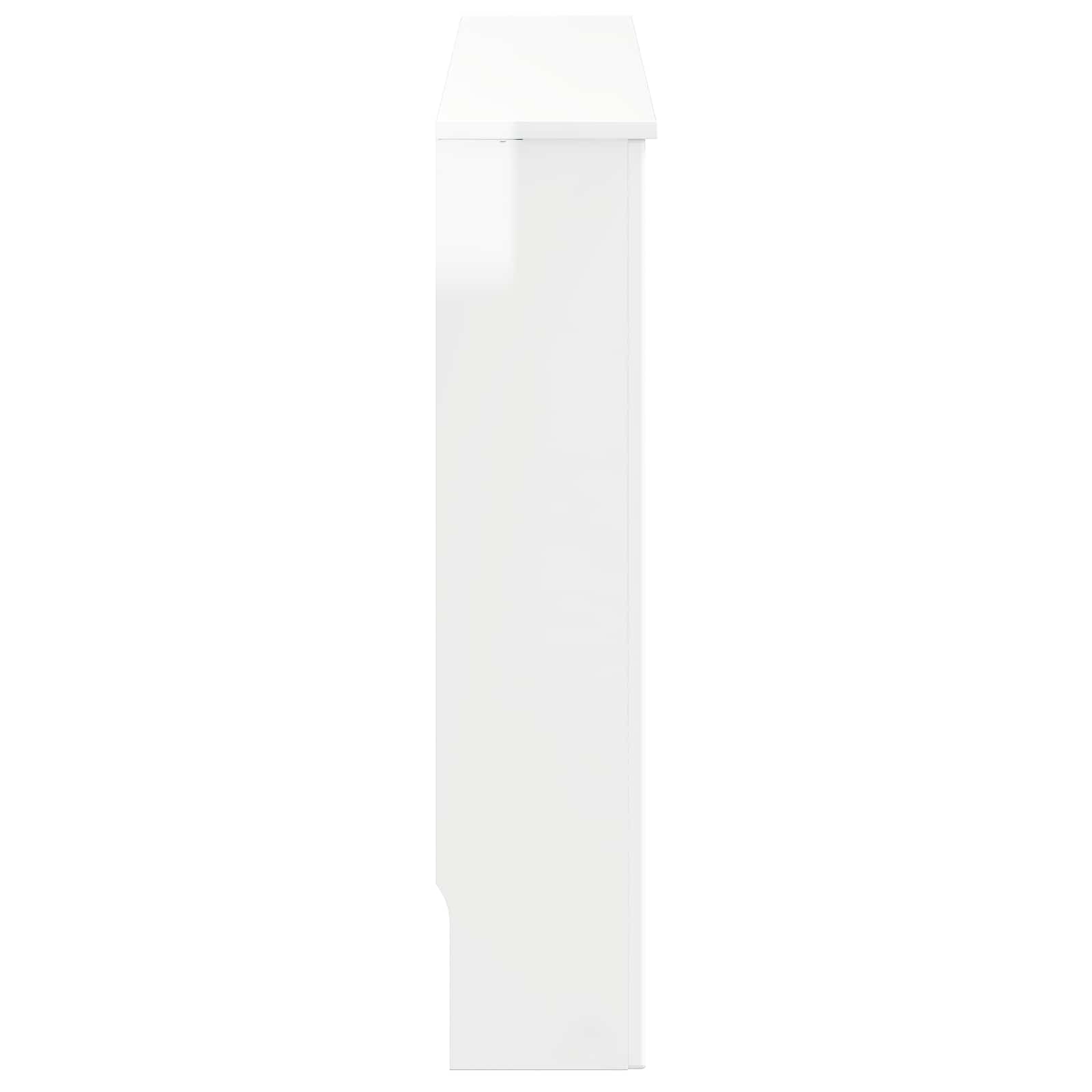 vidaXL Pokrywa Grzejnika Biały wysoki połysk 152 x 19 x 81,5 cm