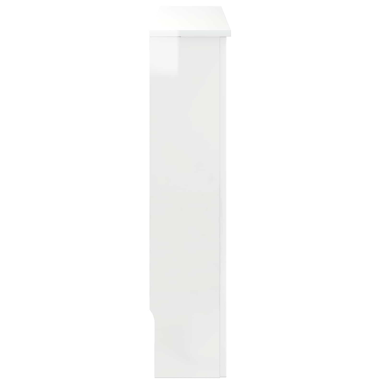 vidaXL Pokrywa Grzejnika Biały wysoki połysk 78 x 19 x 81,5 cm