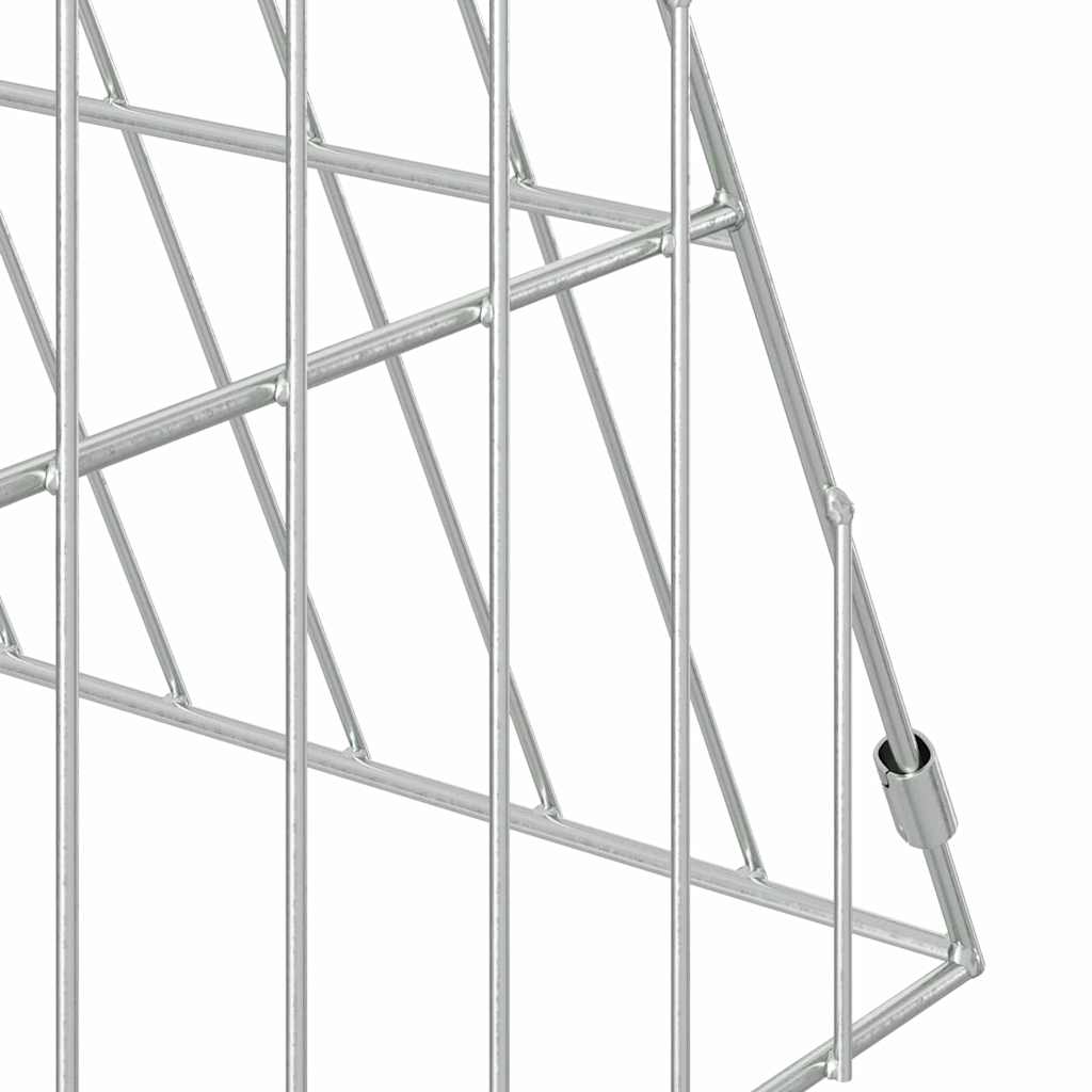 vidaXL Klatka dla królika Srebrny 215 x 55 x 55 cm Stal Galwanizowana