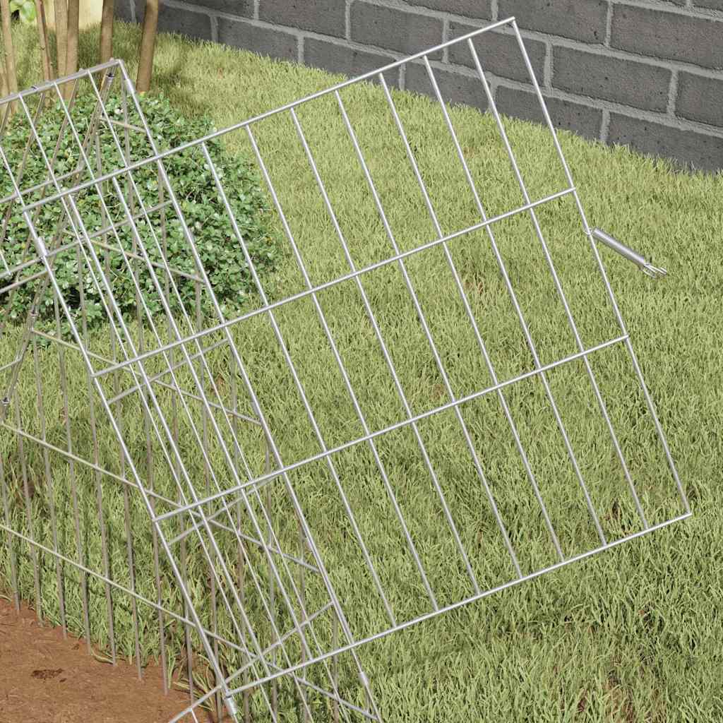 vidaXL Klatka dla królika Srebrny 215 x 55 x 55 cm Stal Galwanizowana