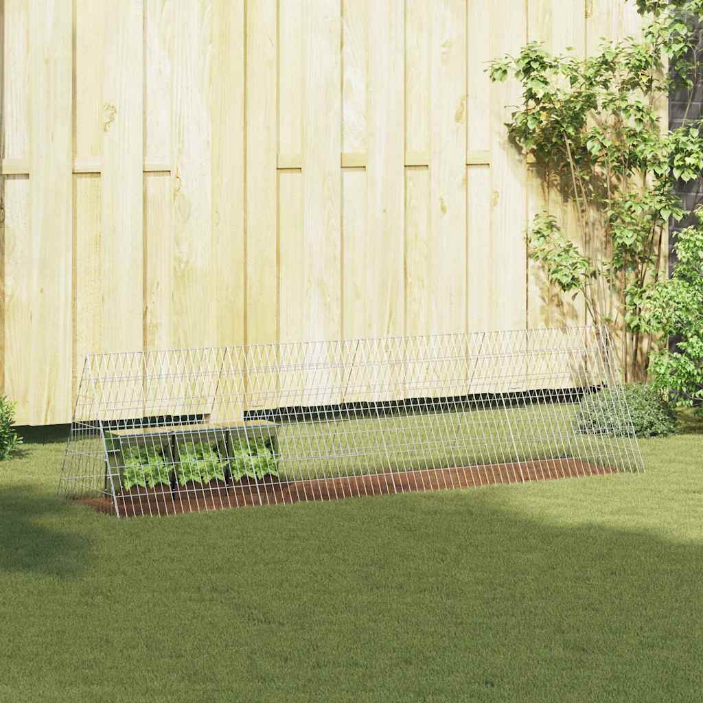 vidaXL Klatka dla królika Srebrny 215 x 55 x 55 cm Stal Galwanizowana