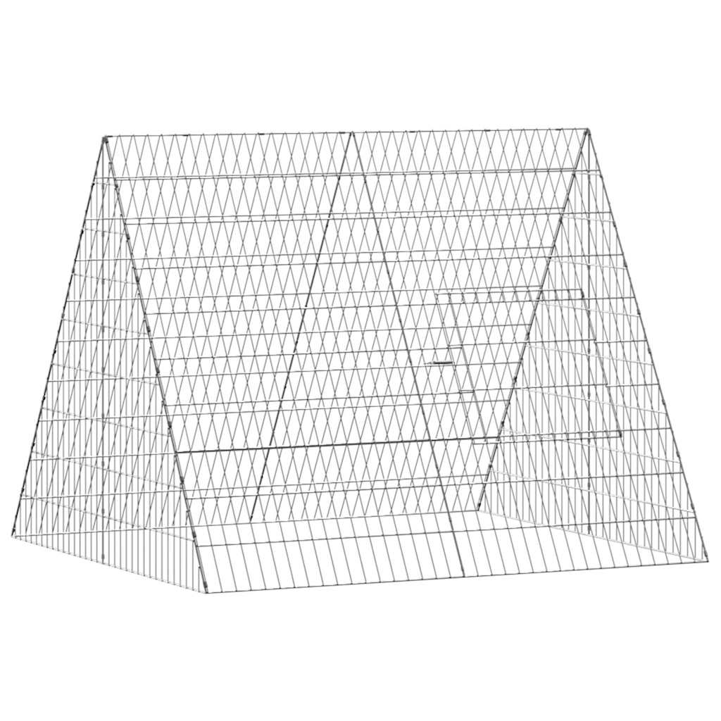 vidaXL Klatka dla królika Srebrny 110 x 100 x 85 cm Stal Galwanizowana