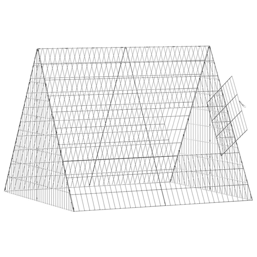 vidaXL Klatka dla królika Srebrny 110 x 100 x 85 cm Stal Galwanizowana