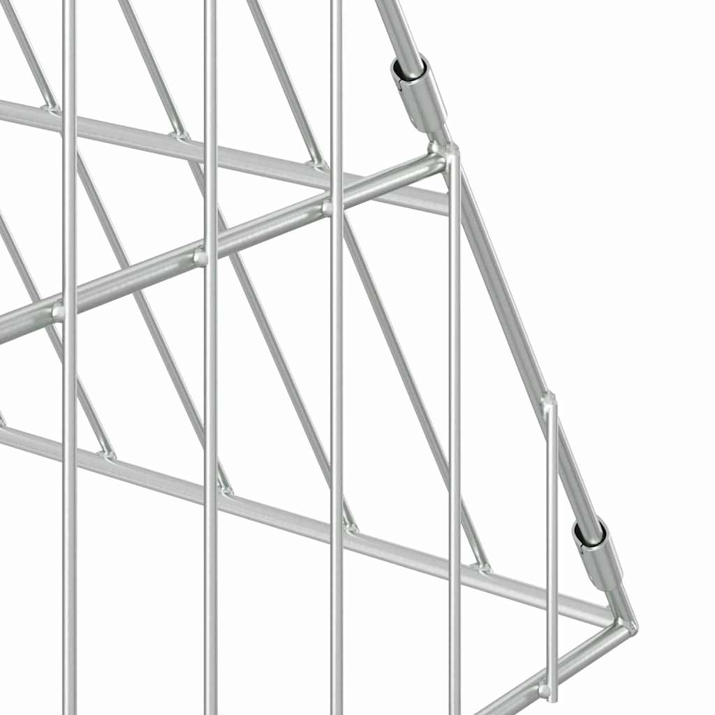 vidaXL Klatka dla królika Srebrny 215 x 100 x 85 cm Stal Galwanizowana