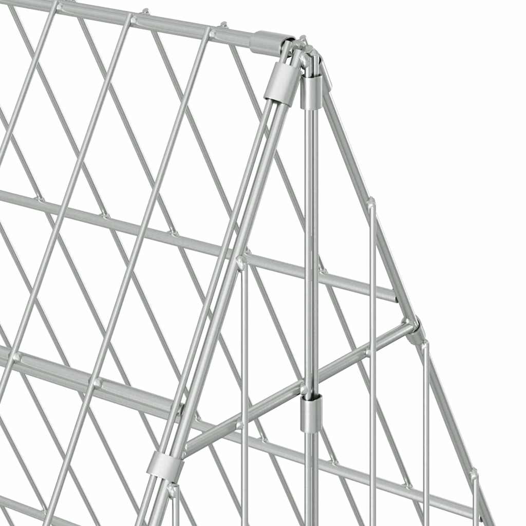 vidaXL Klatka dla królika Srebrny 215 x 100 x 85 cm Stal Galwanizowana
