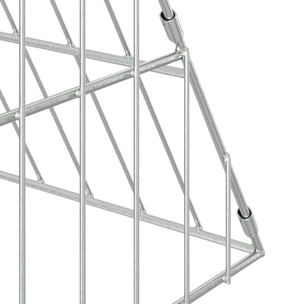 vidaXL Klatka dla królika Srebrny 430 x 100 x 85 cm Stal Galwanizowana
