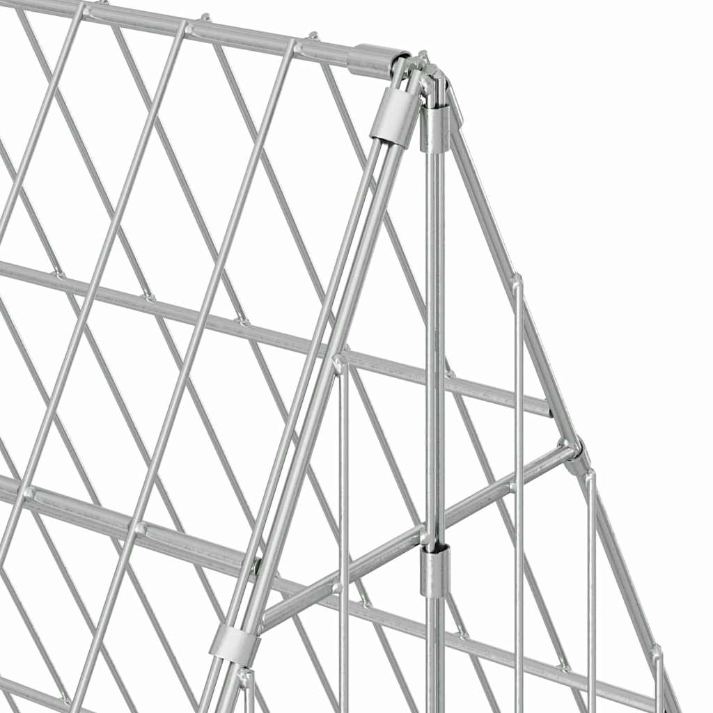 vidaXL Klatka dla królika Srebrny 430 x 100 x 85 cm Stal Galwanizowana