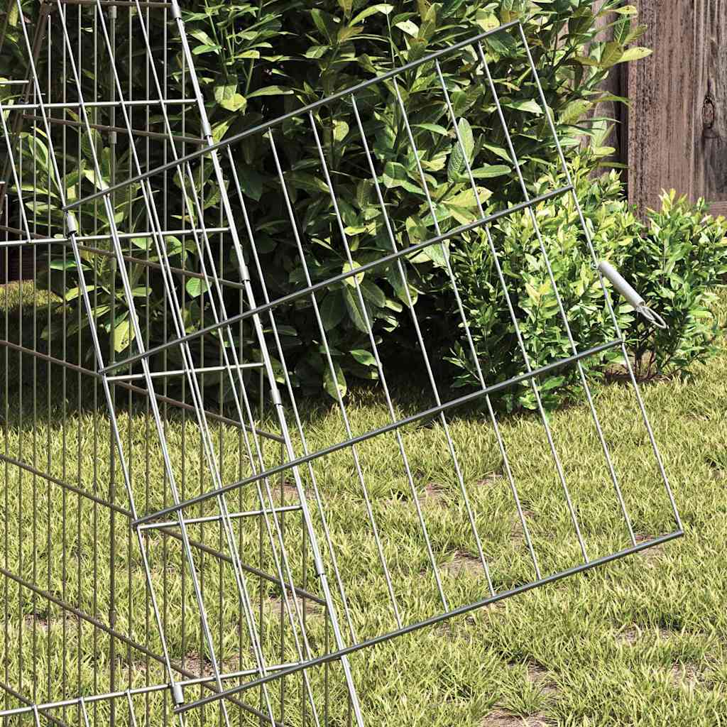 vidaXL Klatka dla królika Srebrny 430 x 100 x 85 cm Stal Galwanizowana