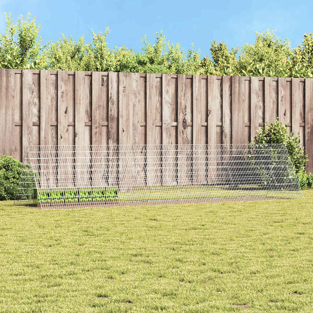 vidaXL Klatka dla królika Srebrny 430 x 100 x 85 cm Stal Galwanizowana