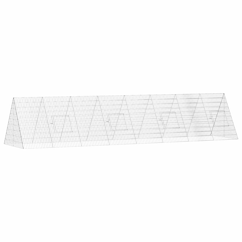 vidaXL Klatka dla królika Srebrny 430 x 100 x 85 cm Stal Galwanizowana