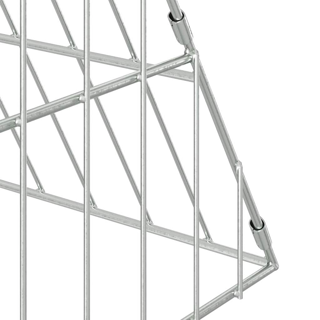 vidaXL Klatka dla królika Srebrny 650 x 100 x 85 cm Stal Galwanizowana