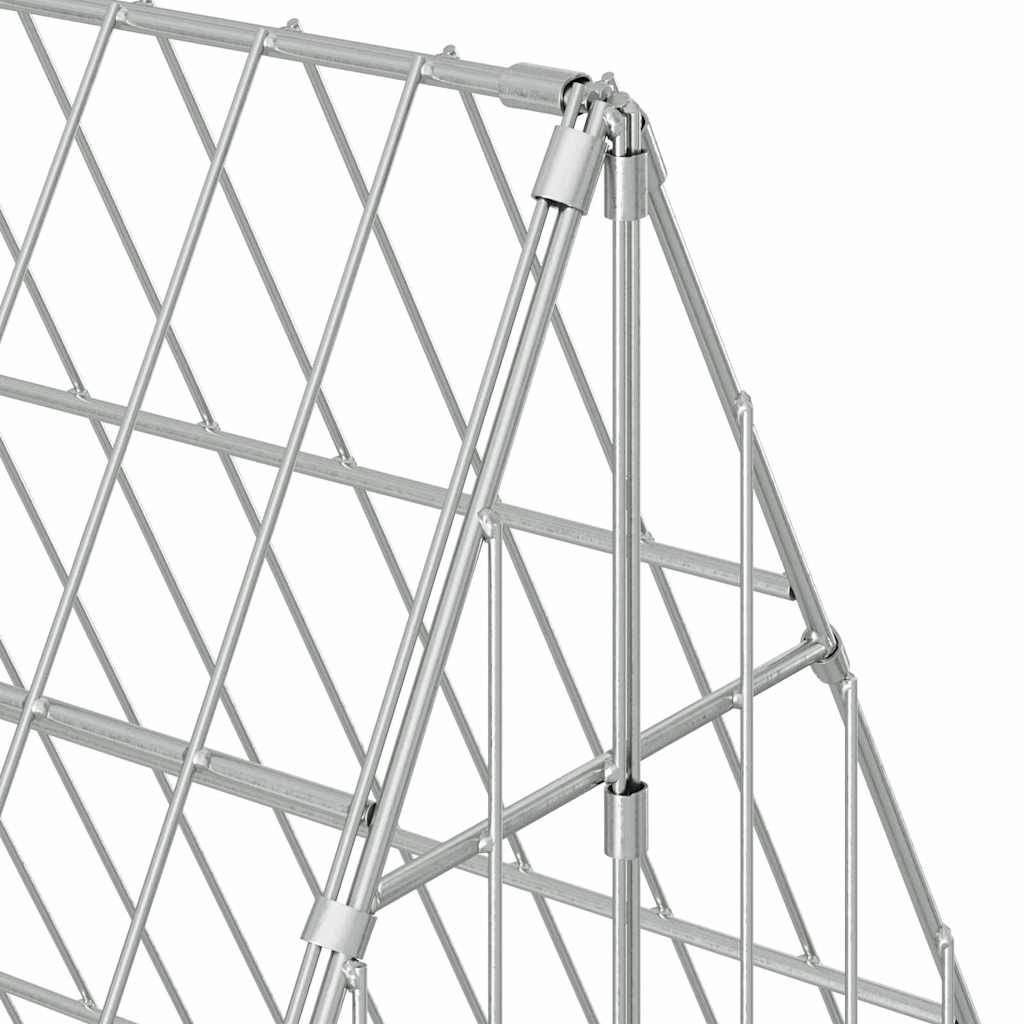 vidaXL Klatka dla królika Srebrny 650 x 100 x 85 cm Stal Galwanizowana