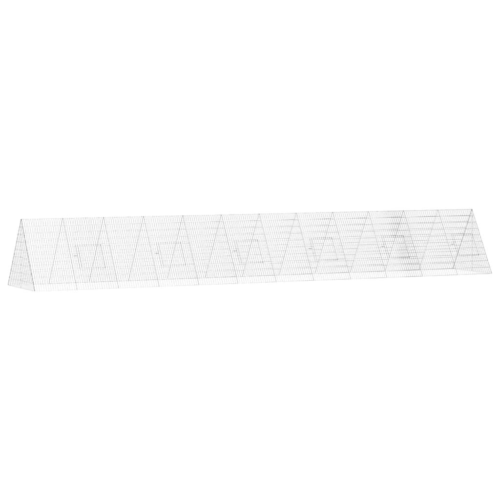 vidaXL Klatka dla królika Srebrny 650 x 100 x 85 cm Stal Galwanizowana