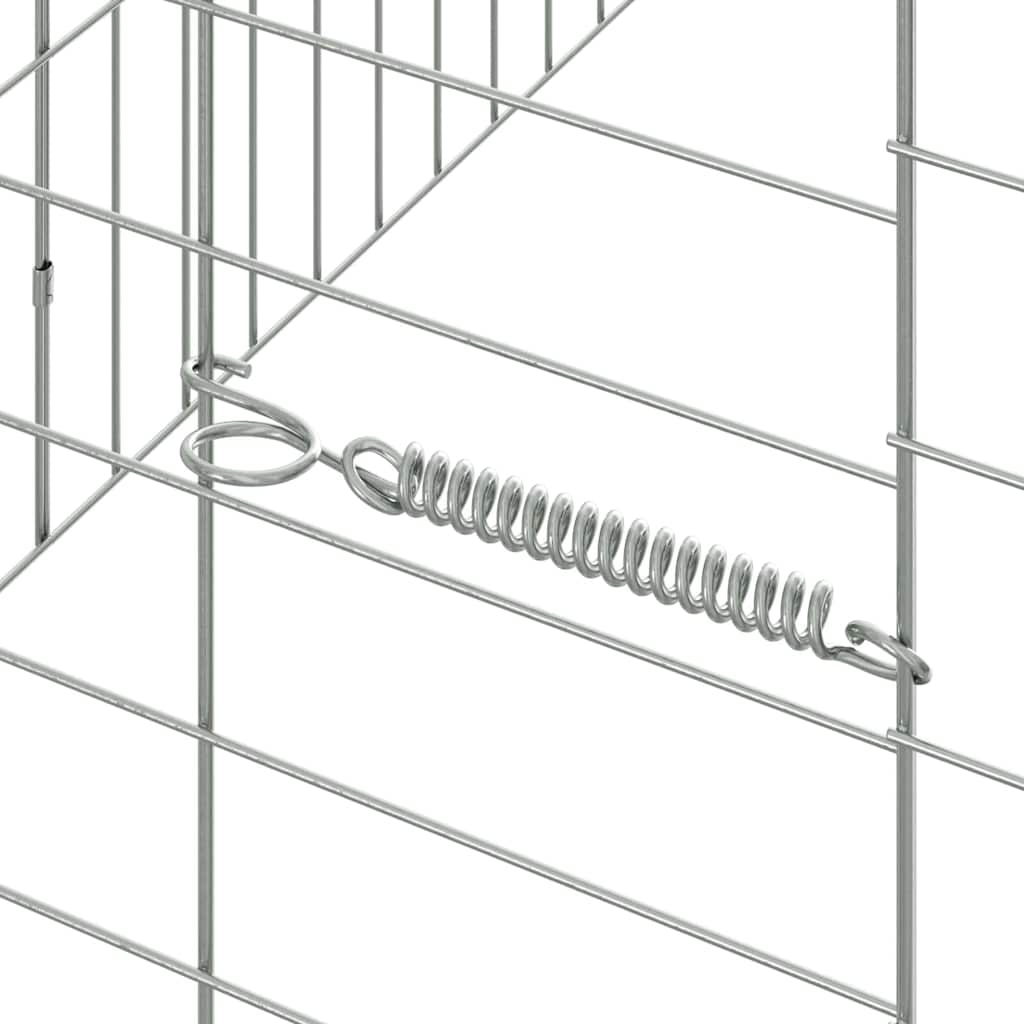 vidaXL Klatka dla królika Srebrny 100 x 78 x 78 cm Stal Galwanizowana