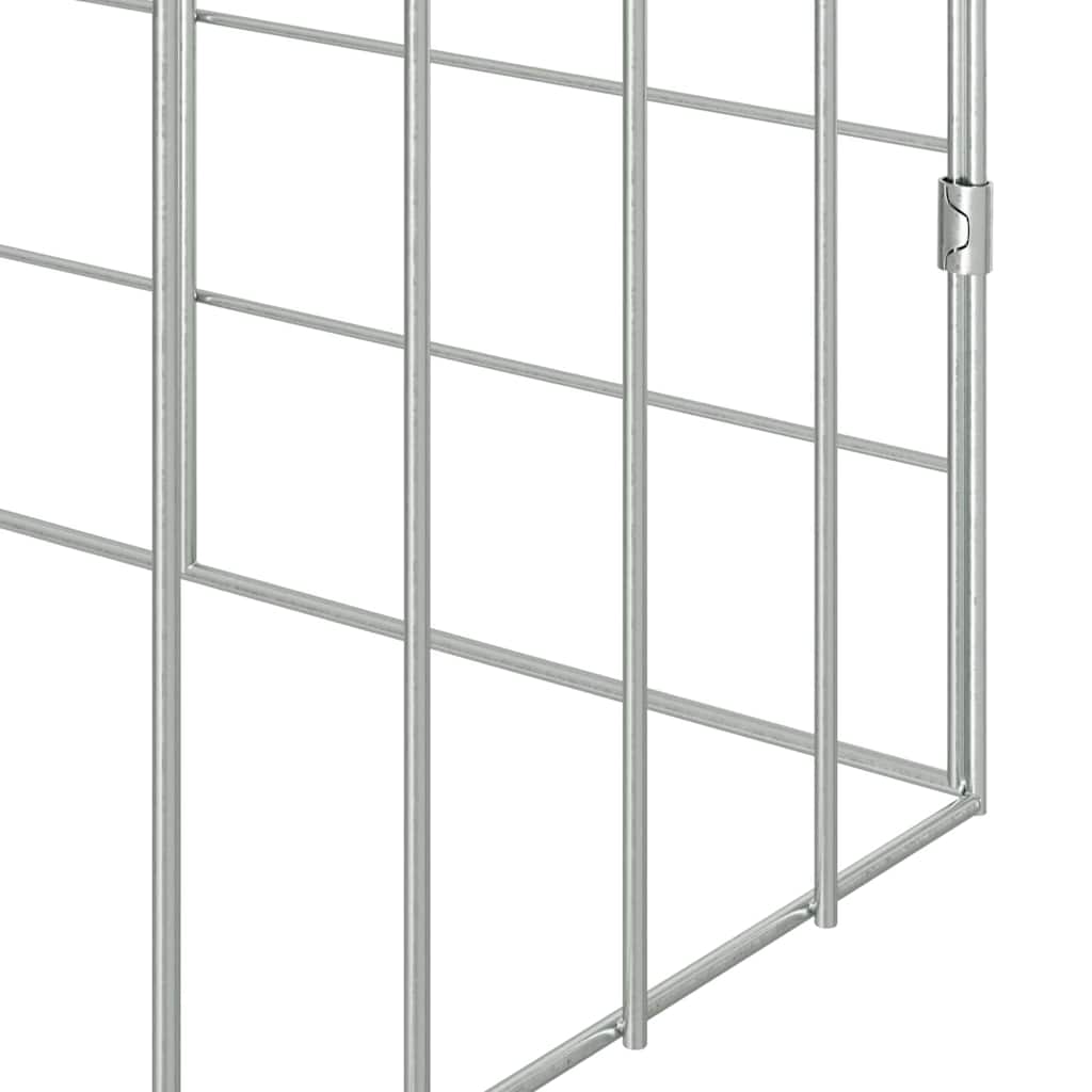 vidaXL Klatka dla królika Srebrny 100 x 78 x 78 cm Stal Galwanizowana