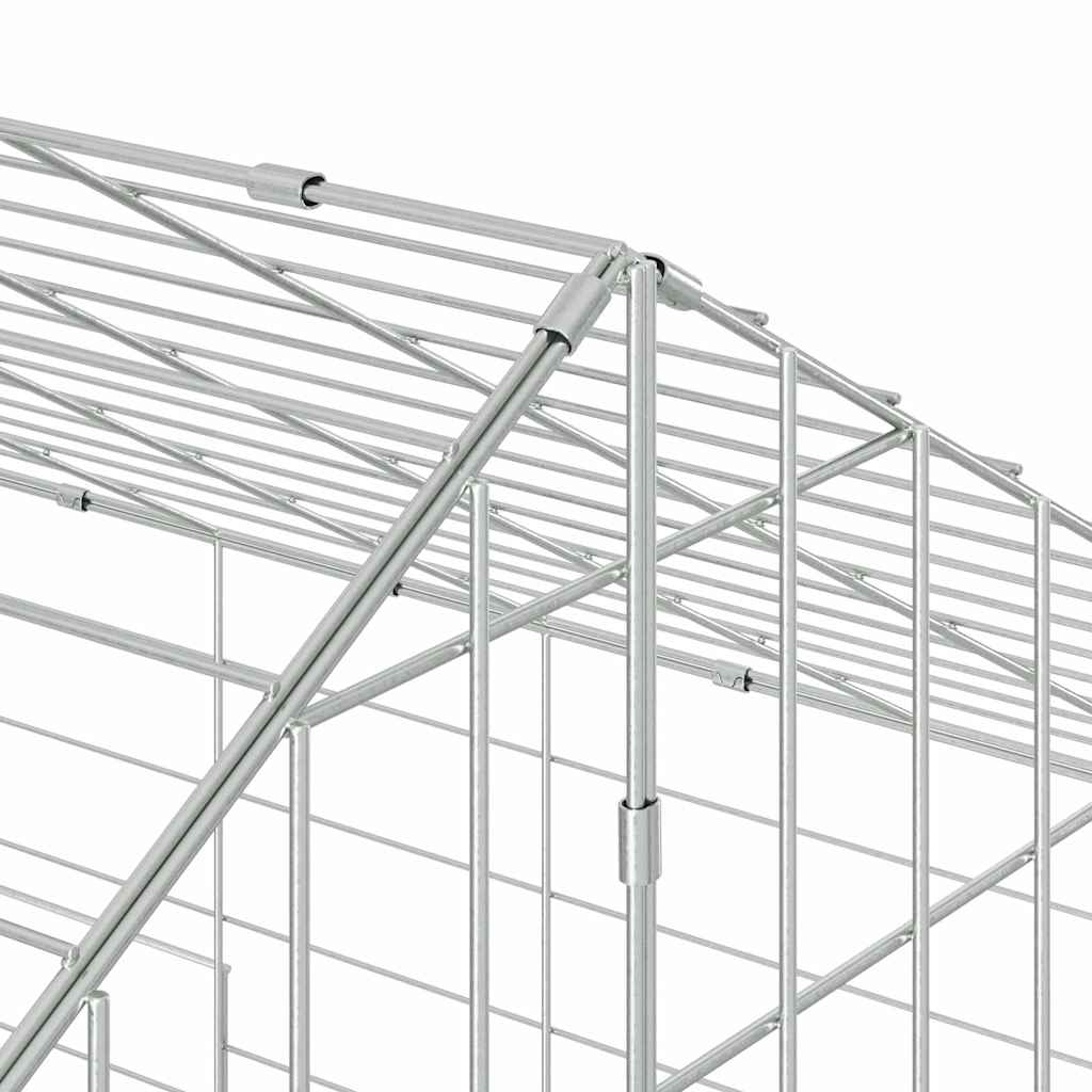 vidaXL Klatka dla królika Srebrny 100 x 78 x 78 cm Stal Galwanizowana