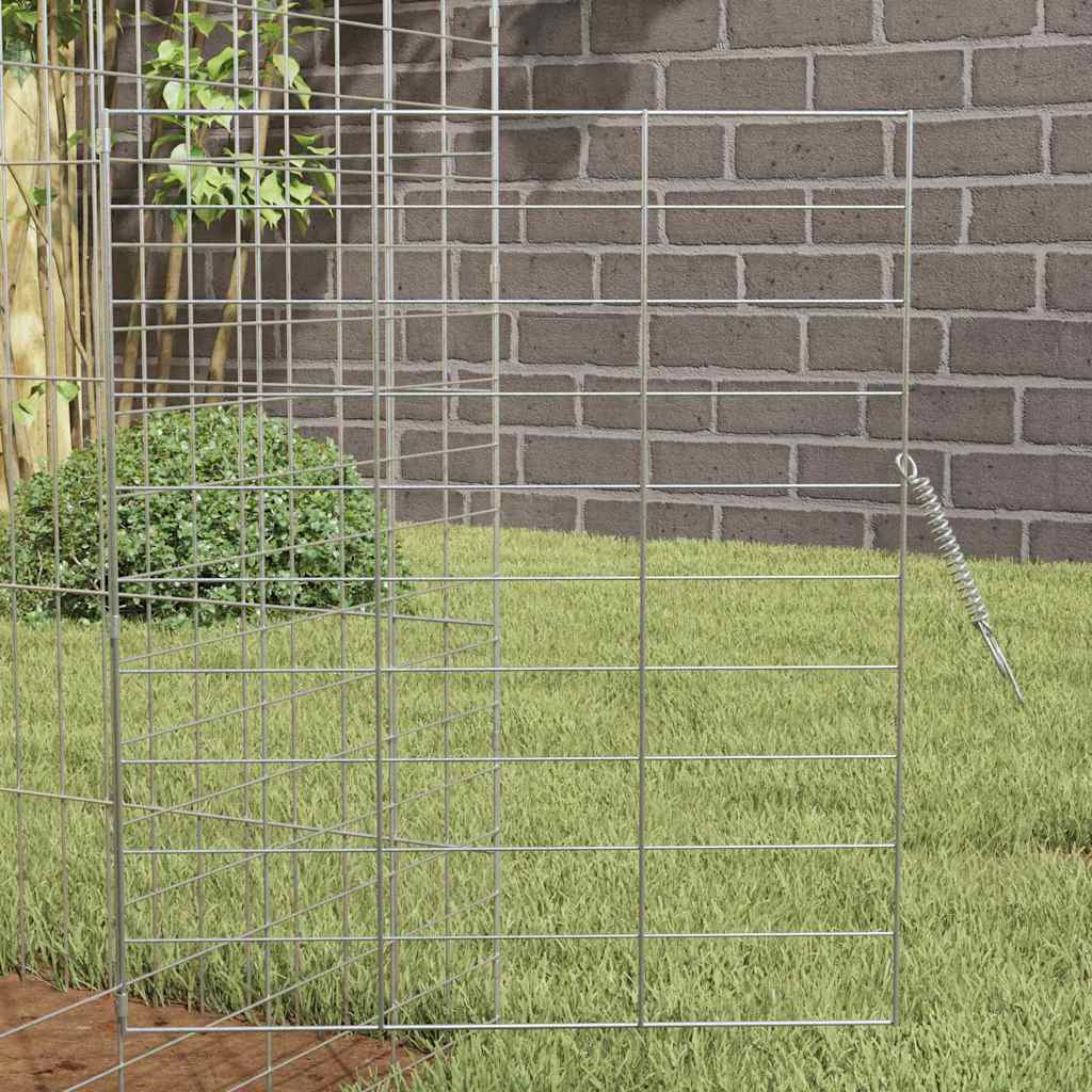 vidaXL Klatka dla królika Srebrny 100 x 78 x 78 cm Stal Galwanizowana