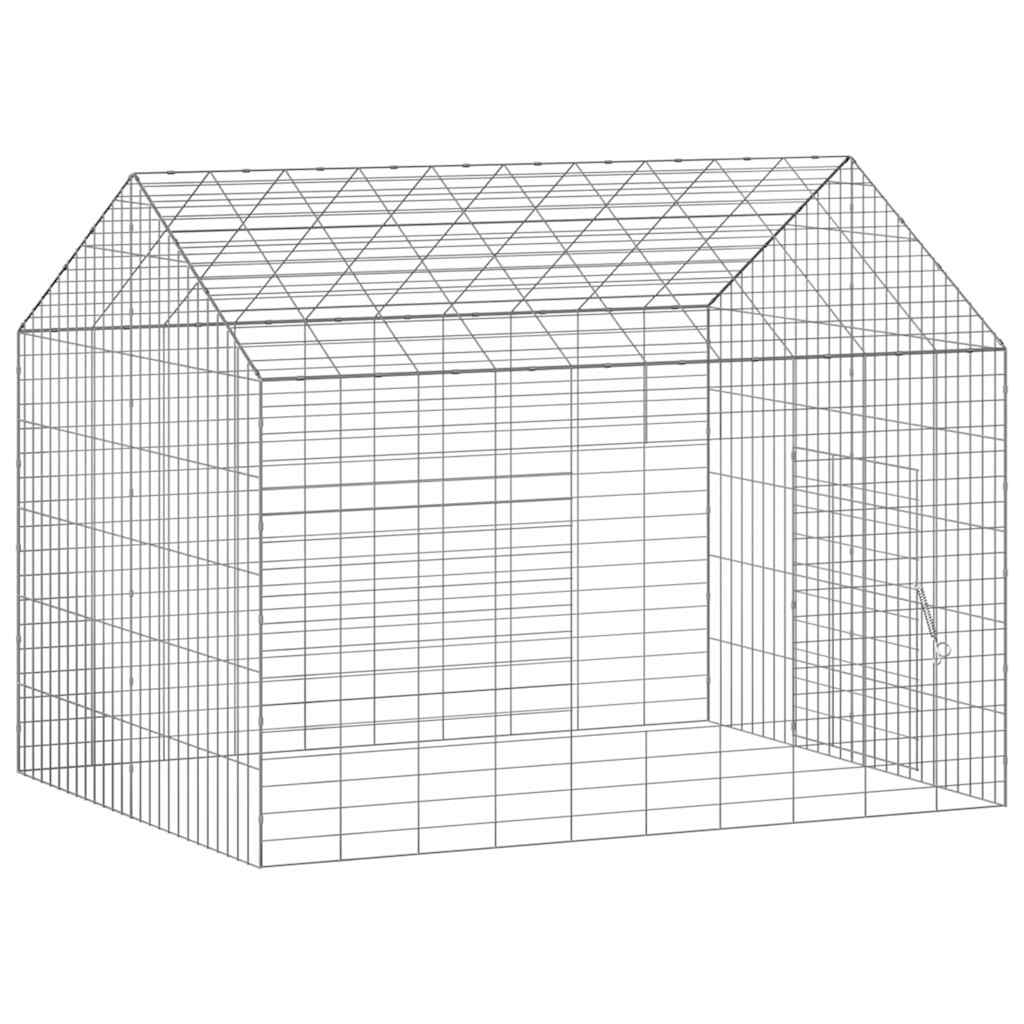 vidaXL Klatka dla królika Srebrny 100 x 78 x 78 cm Stal Galwanizowana