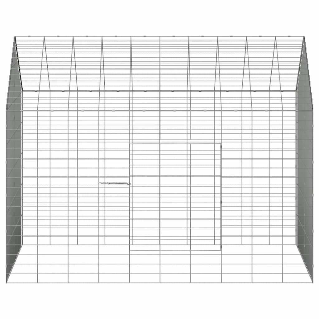 vidaXL Klatka dla królika Srebrny 100 x 78 x 78 cm Stal Galwanizowana