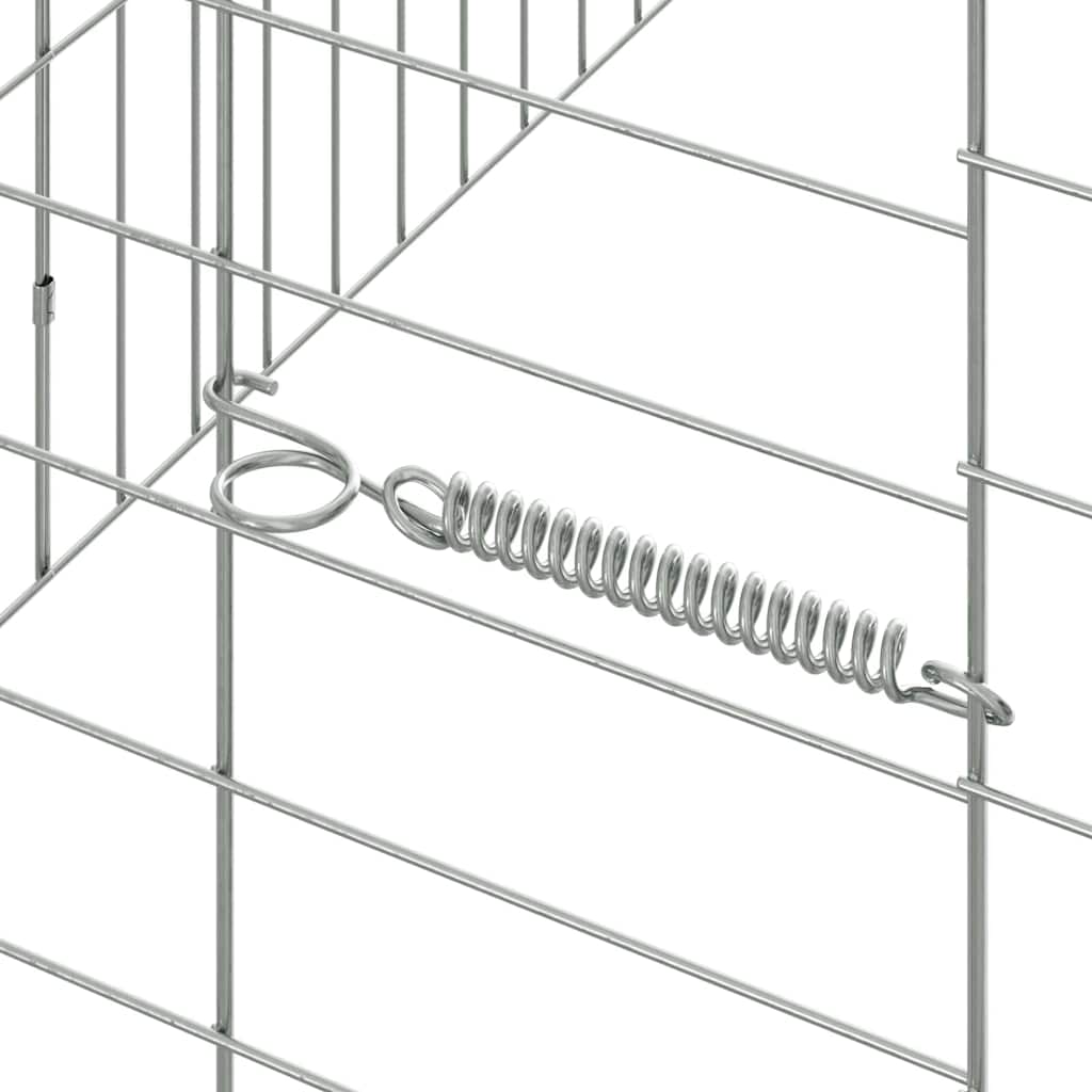 vidaXL Klatka dla królika Srebrny 200 x 78 x 78 cm Stal Galwanizowana