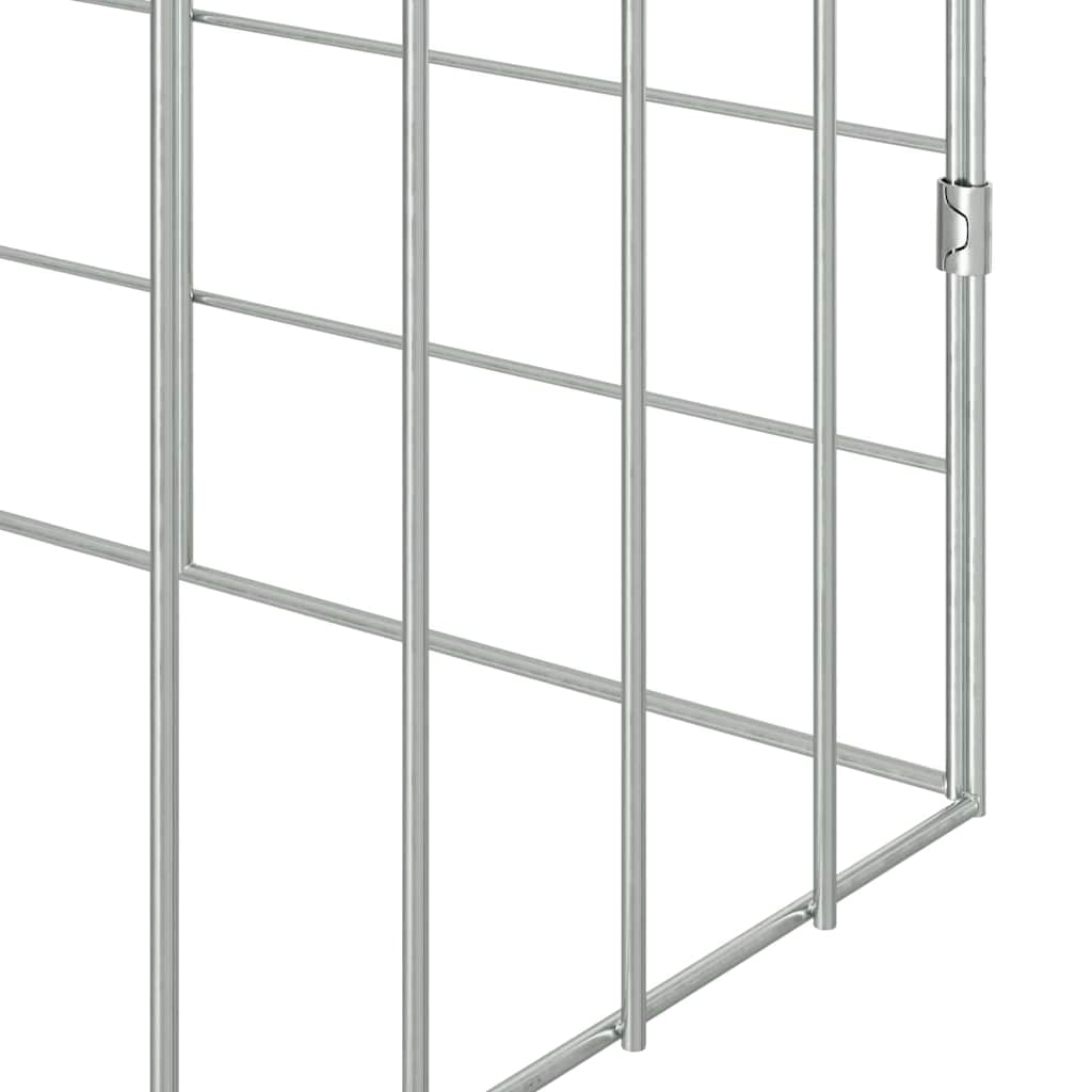 vidaXL Klatka dla królika Srebrny 200 x 78 x 78 cm Stal Galwanizowana