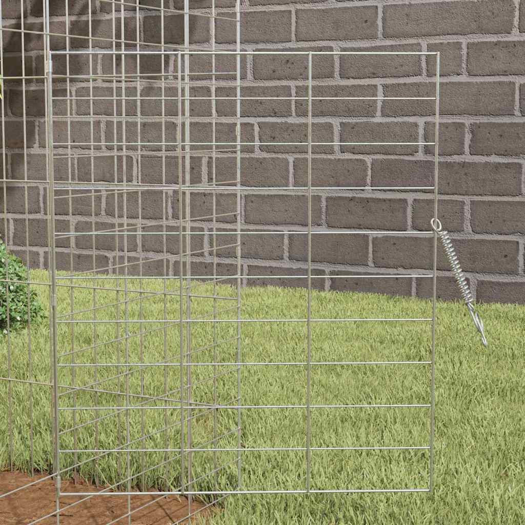 vidaXL Klatka dla królika Srebrny 200 x 78 x 78 cm Stal Galwanizowana
