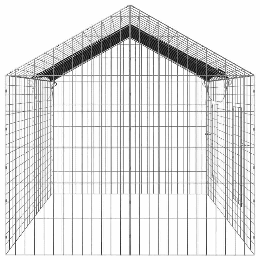 vidaXL Klatka dla królika Srebrny 200 x 78 x 78 cm Stal Galwanizowana