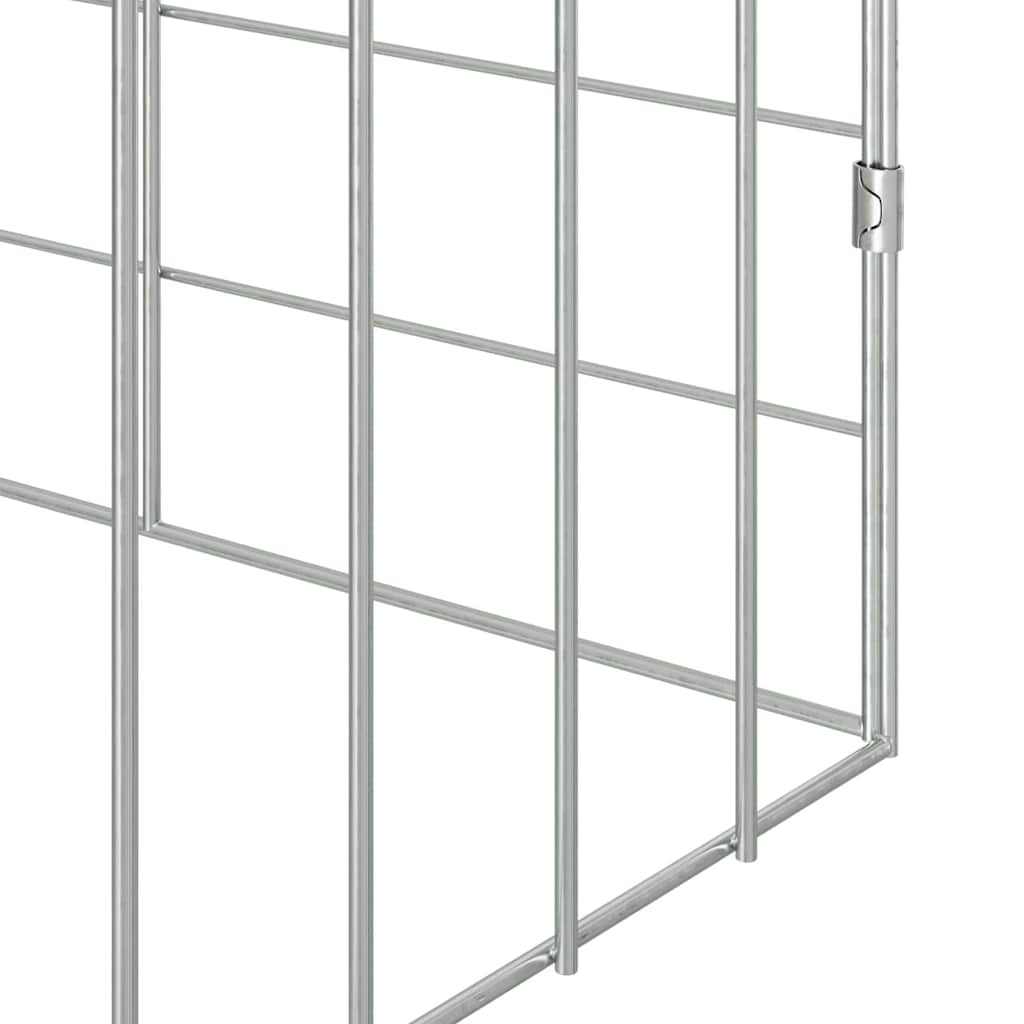 vidaXL Klatka dla królika Srebrny 400 x 78 x 78 cm Stal Galwanizowana