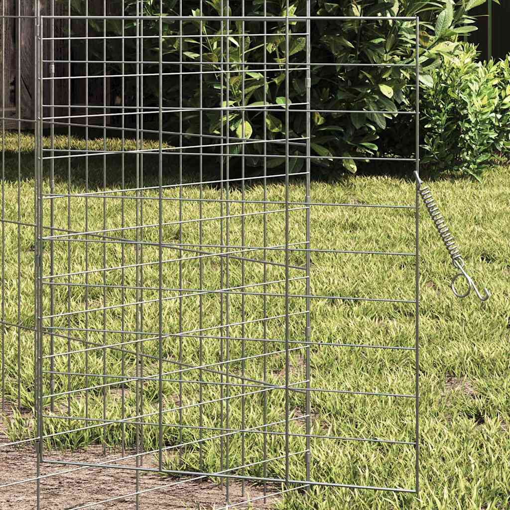 vidaXL Klatka dla królika Srebrny 400 x 78 x 78 cm Stal Galwanizowana