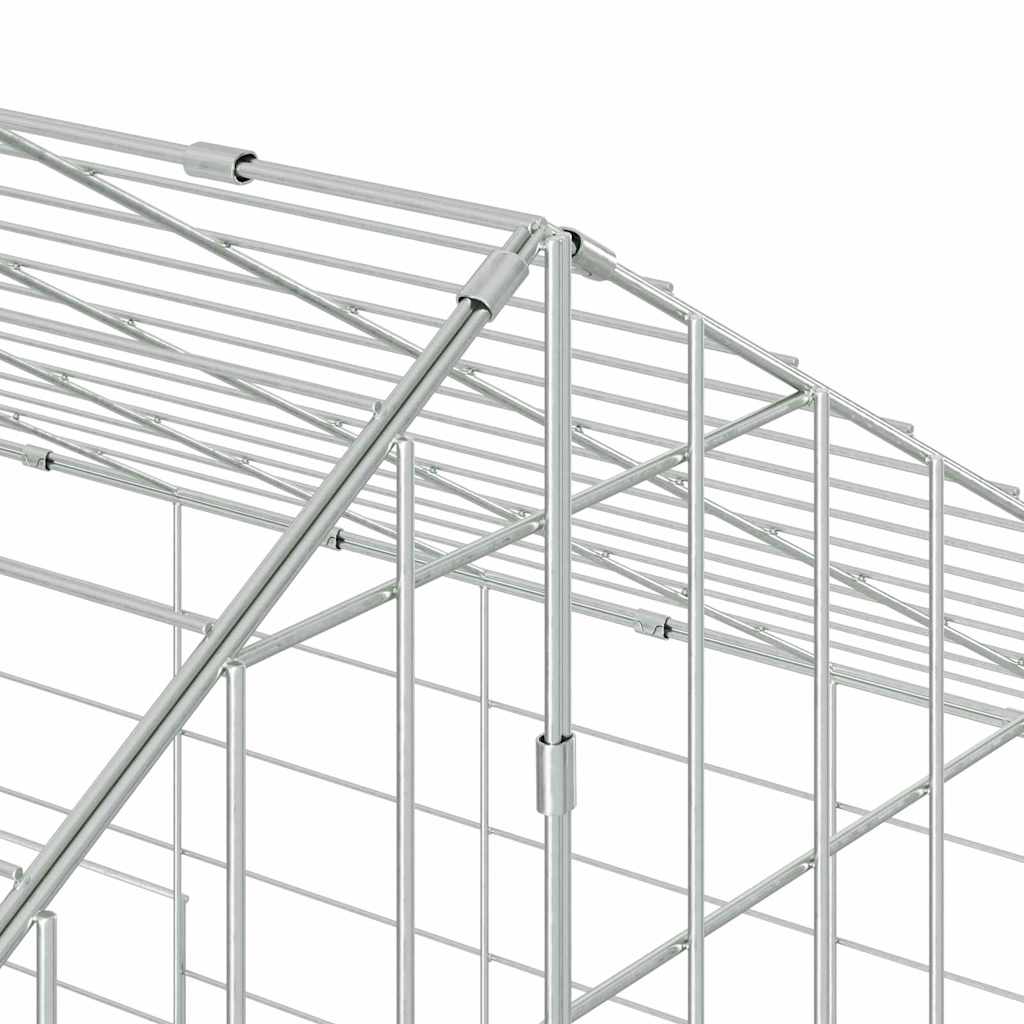 vidaXL Klatka dla królika Srebrny 600 x 78 x 78 cm Stal Galwanizowana
