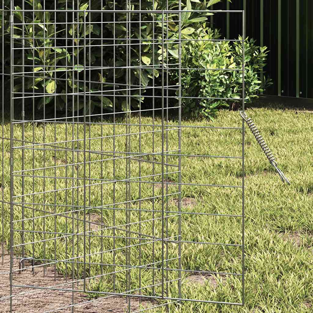 vidaXL Klatka dla królika Srebrny 600 x 78 x 78 cm Stal Galwanizowana
