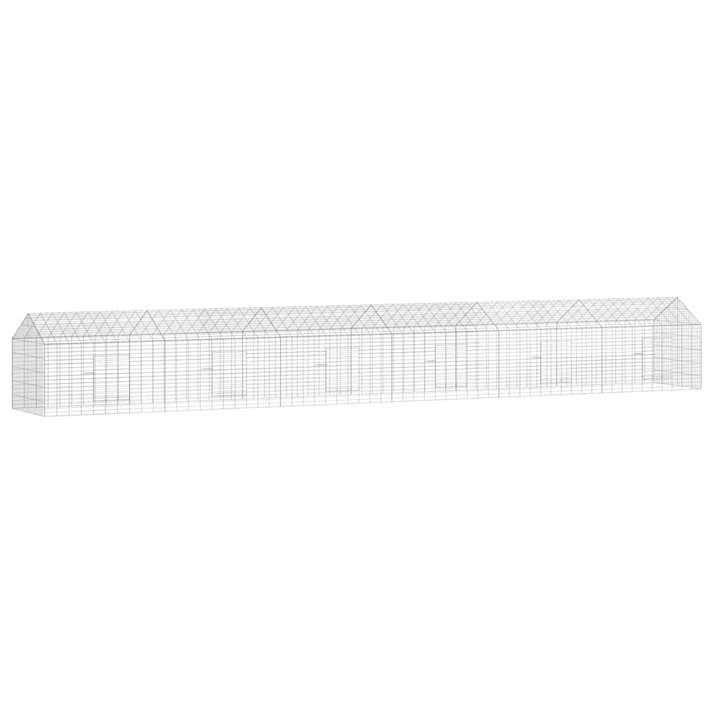 vidaXL Klatka dla królika Srebrny 600 x 78 x 78 cm Stal Galwanizowana