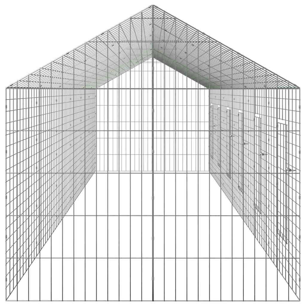 vidaXL Klatka dla królika Srebrny 600 x 78 x 78 cm Stal Galwanizowana