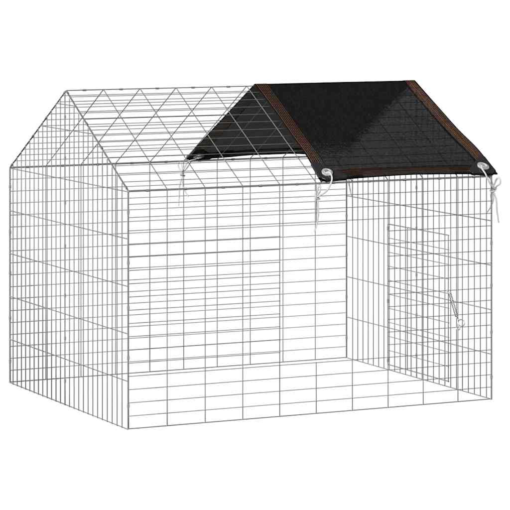 vidaXL Klatka dla królika Srebrny 100 x 78 x 78 cm Stal Galwanizowana