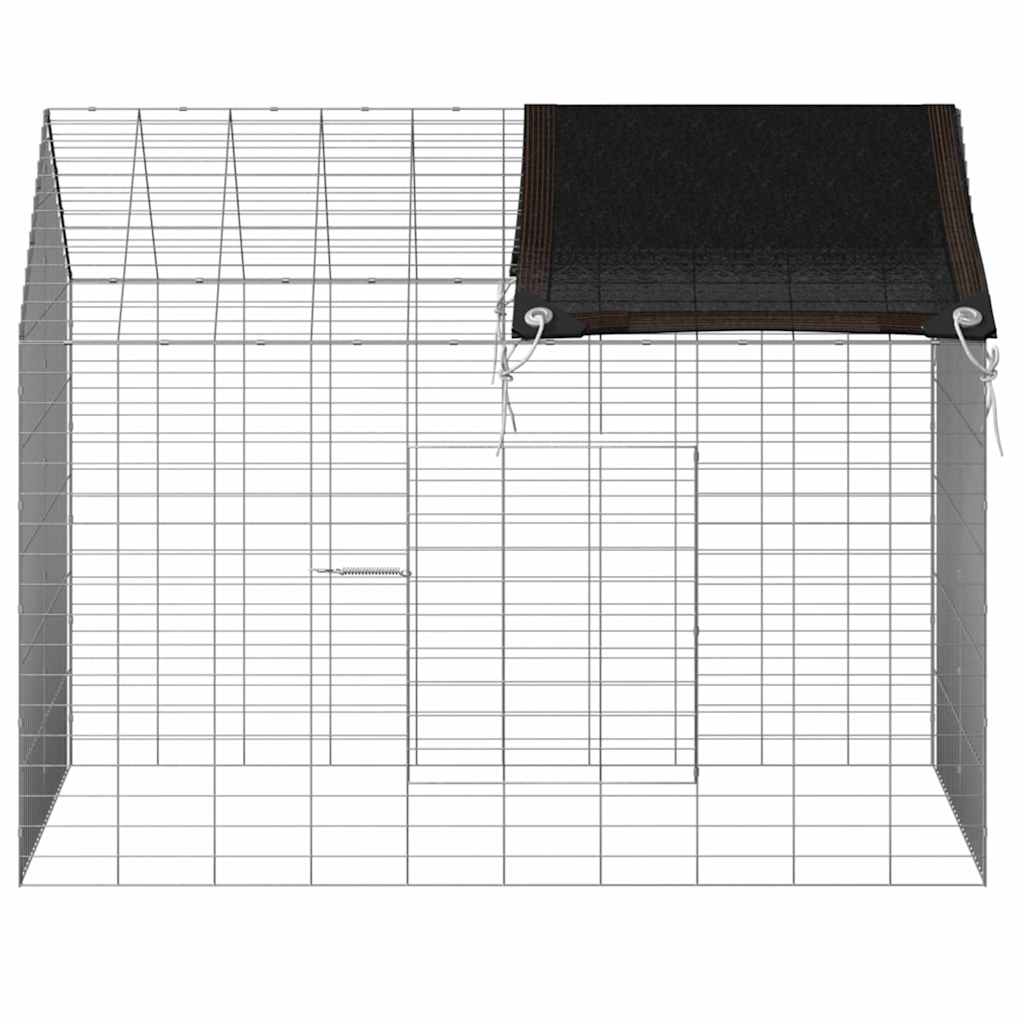 vidaXL Klatka dla królika Srebrny 100 x 78 x 78 cm Stal Galwanizowana
