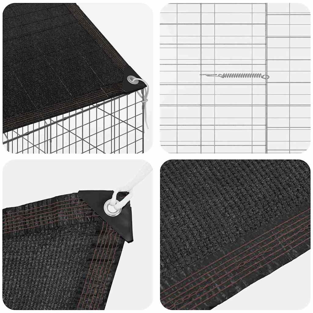 vidaXL Klatka dla królika Srebrny 200 x 78 x 78 cm Stal Galwanizowana