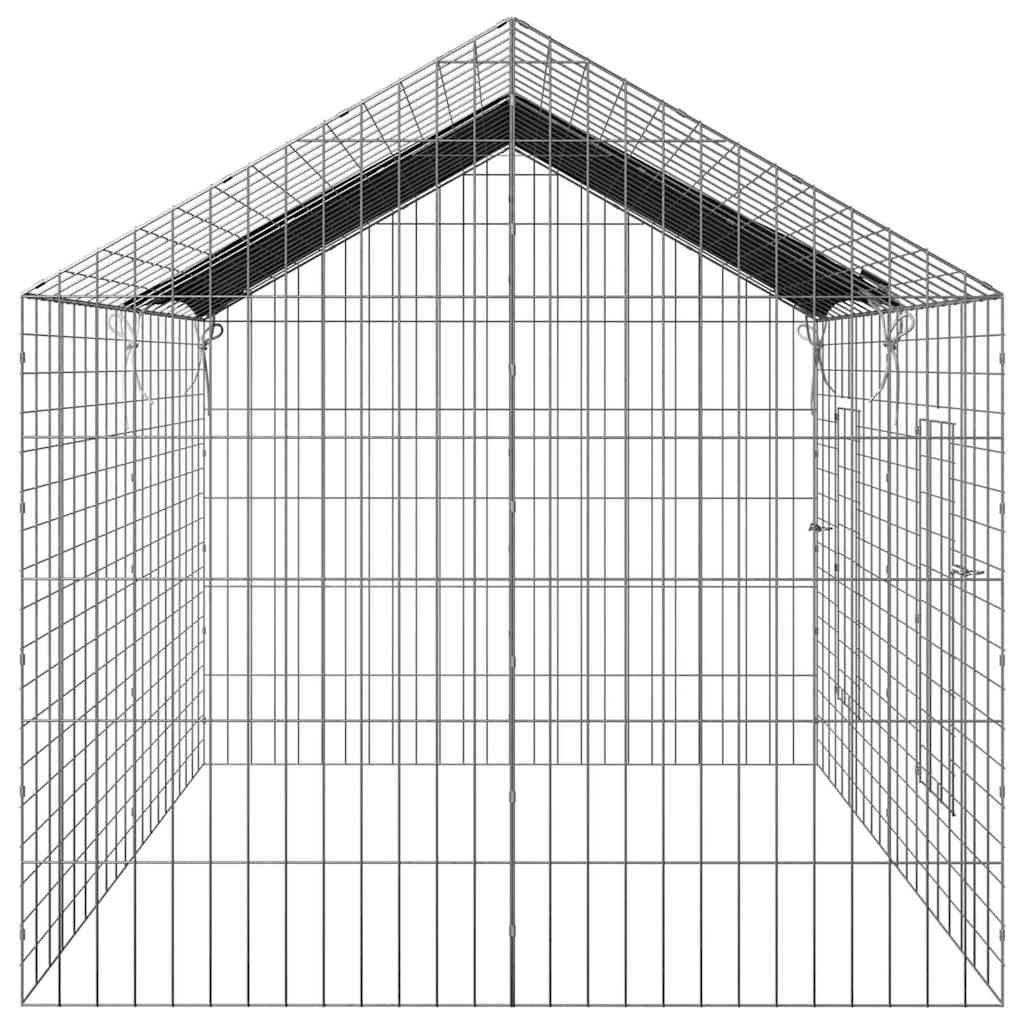 vidaXL Klatka dla królika Srebrny 200 x 78 x 78 cm Stal Galwanizowana
