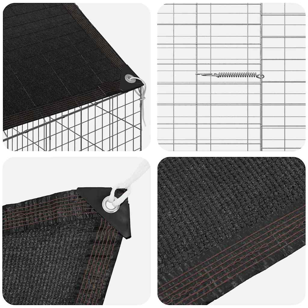 vidaXL Klatka dla królika Srebrny 600 x 78 x 78 cm Stal Galwanizowana