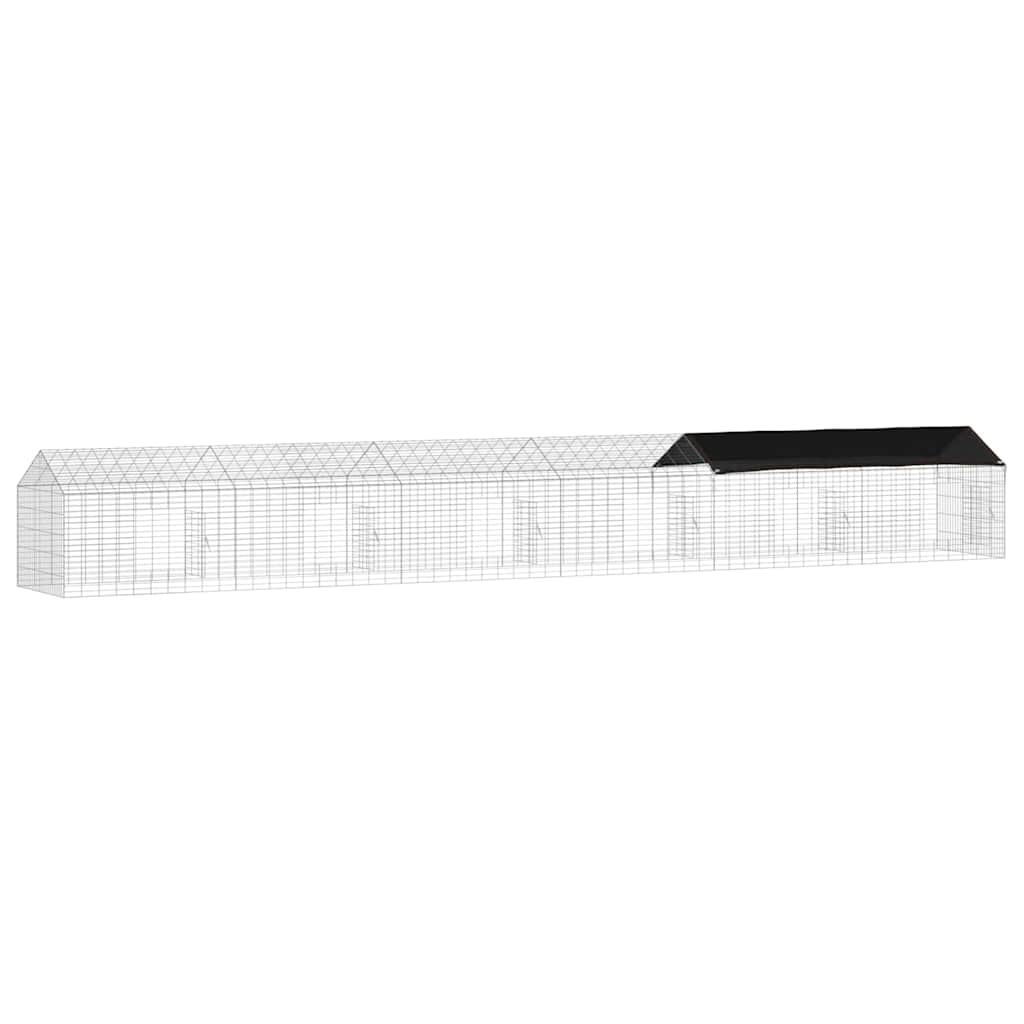 vidaXL Klatka dla królika Srebrny 600 x 78 x 78 cm Stal Galwanizowana