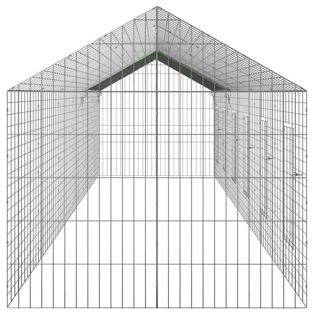 vidaXL Klatka dla królika Srebrny 600 x 78 x 78 cm Stal Galwanizowana