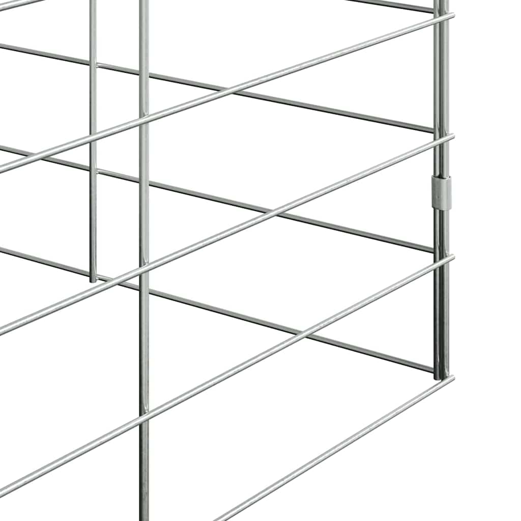 vidaXL Klatka dla królika Srebrny 100 x 100 x 210 cm