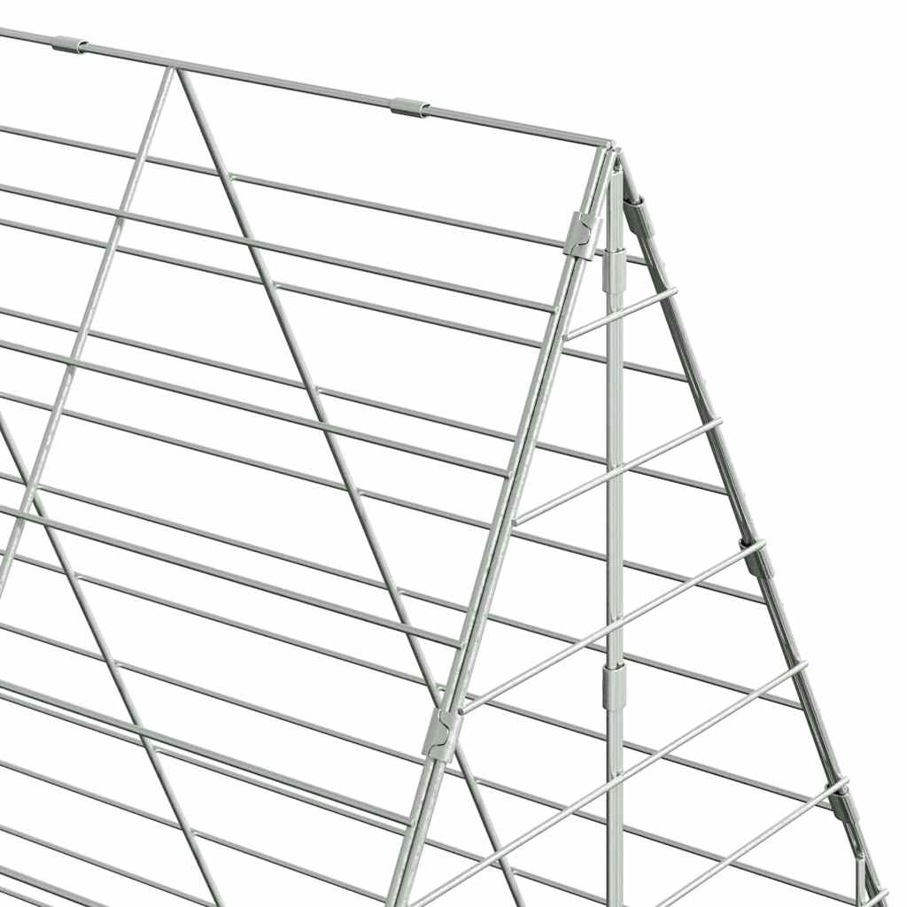 vidaXL Klatka dla królika Srebrny 100 x 100 x 210 cm