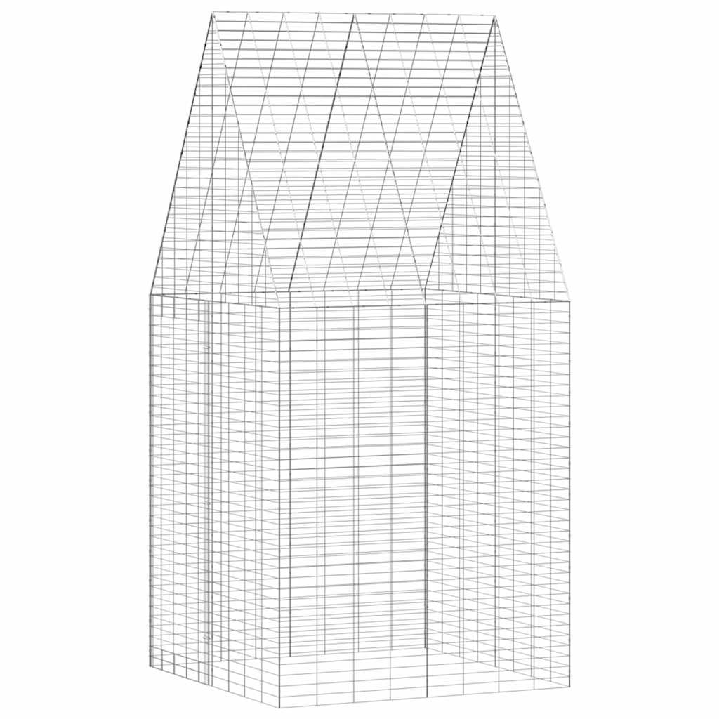 vidaXL Klatka dla królika Srebrny 100 x 100 x 210 cm