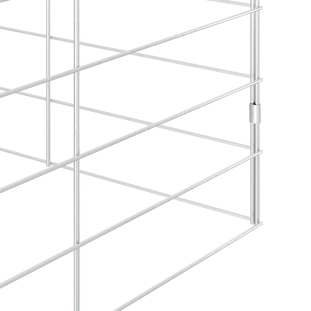 vidaXL Klatka dla królika Srebrny 200 x 100 x 210 cm