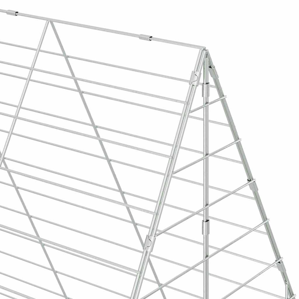 vidaXL Klatka dla królika Srebrny 200 x 100 x 210 cm