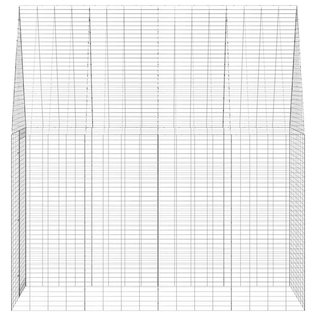vidaXL Klatka dla królika Srebrny 200 x 100 x 210 cm